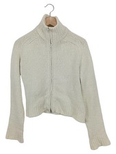 CLOSED Damen Strickjacke Beige Gr. 36/S Klassisch Elegant Reißverschluss