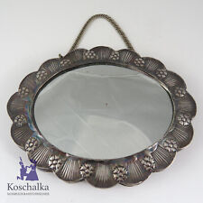 Vintage schöner Spiegel Wandspiegel aus 925er Silber Blumenmuster (12098EB)