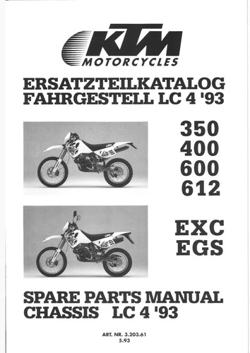 Werkstatthandbuch ktm 400 - 400, egs