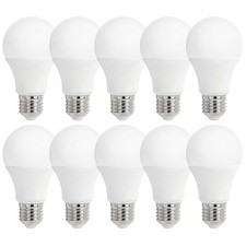 10 x LED Leuchtmittel A60 Birnen 9W = 60Watt E27 matt Lampen 820lm warmweiß 270°