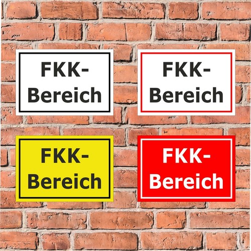 Schild fkk bereich baden - fkk,