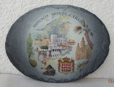 Schieferpaltte MONACO MONTE-CARLO Airbrush Historie-Motiv signiert