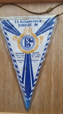 TOP Wimpel FC SCHALKE 04 SONDERWIMPEL 75 Jahre blau-weiß, ca. 17 x 27 cm, SELTEN
