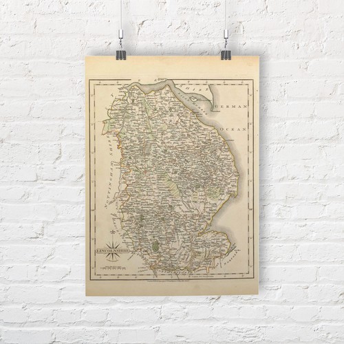Karte von lincolnshire - karte,
