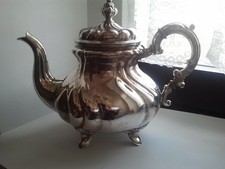 Antike Silber Teekanne/Kaffeekanne 925er Silber Tafelsilber Vitrinenobjekt