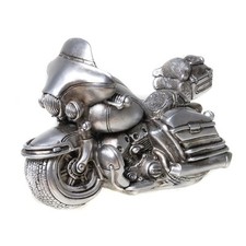 Spardose Motorrad silber