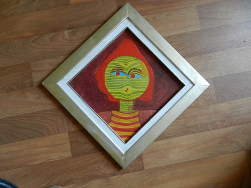 ölgemälde holztafel 32x32 - Ölgemälde, a.