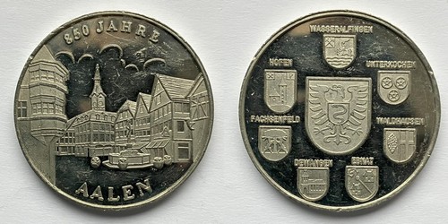 Medaille aalen 850 jahre 1986 - jahre,