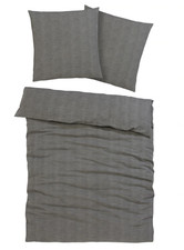 Home Affaire MELLI Anthrazit 155 x 220 cm 2-teilig Bettwäsche UVP:69,90€ (4057)