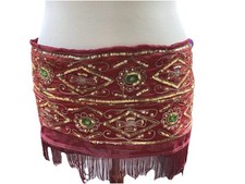 Gürtel Bauchtanz Tribal Fusion Bellydance ATS  Fransengürtel Pailletten Schärpe