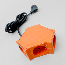 Kopp Steckdosenleiste 6er Steckdose Mehrfachstecker Verlängerungskabel 70er Jahr