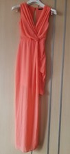TFNG London Damen  Abendkleid Sommerkleid Asymmetrisch Gr. S Orange 