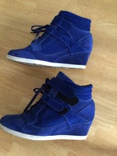 Damen Leder Keilabsatz Halb