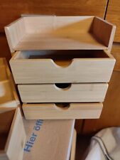 Bambus Schreibtisch Organizer Stiftehalter Schubladen Aufbewahrung Stifte, 4tlg!