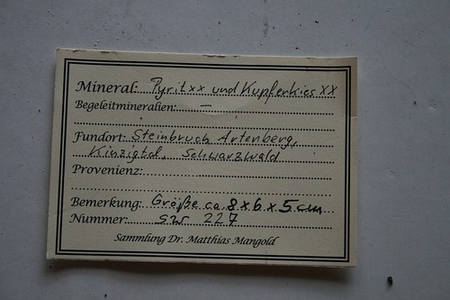 Kabinettstück chalcopyrit - chalcopyrit,