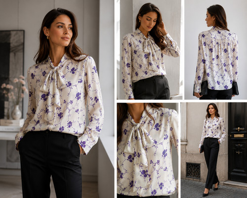 Dolzer couture seidenbluse mit - couture,