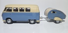Schuco H0 1:43Modellauto PKW VW BUS T1 MIT WOHNANHÄNGER Hellblau/Beige Anhänger