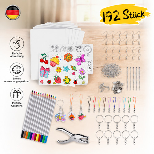 Schrumpffolie set basteln - schrumpffolie,