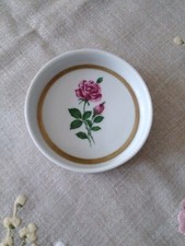 "R" Wunsiedel Bavaria Germany Porzellan Flaschenuntersetzer mit Rosenmotiv