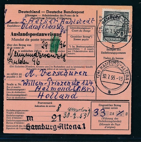 113955 auslandspostanweisung - 113955),