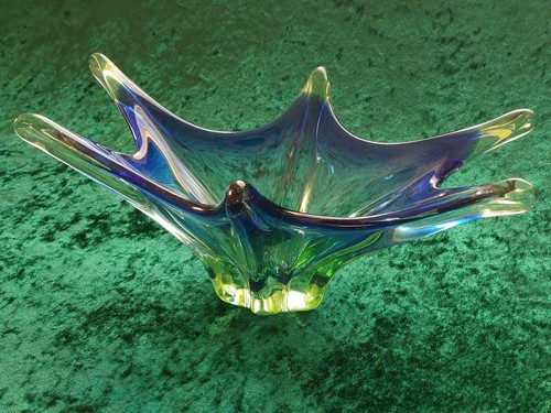 Vintage murano glas schale - glas,