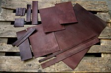 Naturleder, Fettleder, Dickleder, Antikleder, Gerbung pflanzlich - dunkel braun