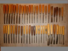 48 Schnitzeisen Hohlbeitel Bildhauerbeitel E.W. BUSCH REMSCHEID ETC. 