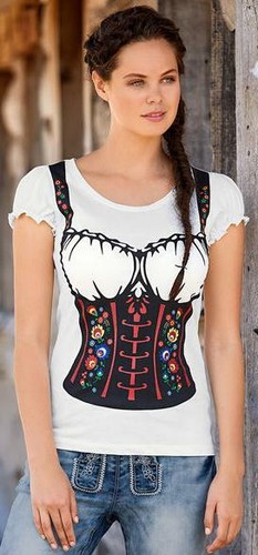 Damen trachten shirt - damen, mit