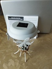 LED Solarleuchte Solarlaterne Metall Kunststoff  Weiß ....