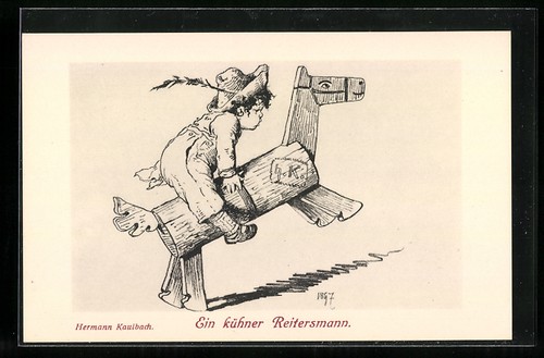 Künstler hermann kaulbach - künstler-ak,