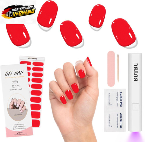 Nagelsticker set mit lampe - set, uv-lampe