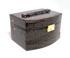 Schmuckkoffer in Croco braun