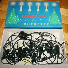 Lichterkette Beleuchtung Weihnachtsbaumbeleuchtung DDR NARVA 10tlg 80er Jahre