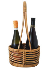 Mid Century Design Flaschenträger Flaschenkorb Bambus Franco Albini Style 1960