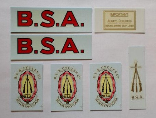 Bsa abziehbilder set 500ccm - bsa,
