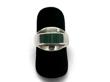 925/- Silber Ring, Malachit