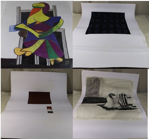 B10 kunst auf papier - 4x,