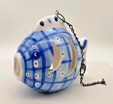 ? VINTAGE: Kugel-Fisch - Keramik Windlicht hängend oder stehend ♥ Kunsthandwerk