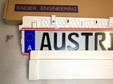 Wechselkennzeichenhalter Kennzeichenhalter rahmenlos  Österreich, weiß AKTION!!!