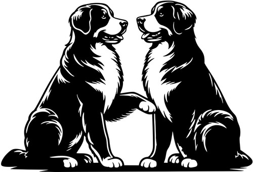 Berner sennenhunde aufkleber - aufkleber,