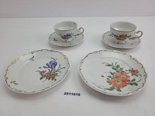 2x Sammeltassen Porzellan Handgemalt Blumenmotiv Zur Silberhochzeit #2511616