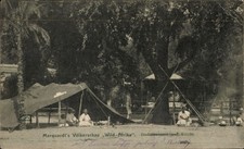 Ak Marquardts Völkerschau Wild-Afrika, Beduinenzelt und Küche - 11468359