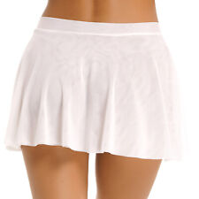 Sexy Minirock Damen Skaterrock Faltenrock Durchsichtig Rock Unterwäsche Dessous