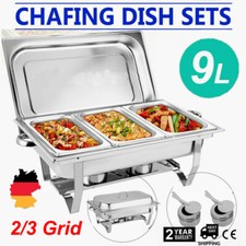 9L Edelstahl 2/3Grid Chafing