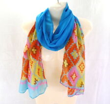 Schal Tuch Bunt Hellblau