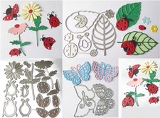 Stanzschablone Stanzform Marienkäfer Schmetterling Blume Tier Garten Cutting