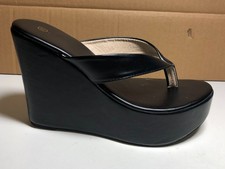 SEXY Plateau FlipFlop schwarz 11 cm TOWER Gr. 38/39 bequem Zehentrenner trendy