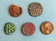 Lot Rom · 5 unbestimmte Münzen · Ø 23 - 29 mm · Wie abgebildet