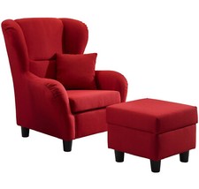 Ohrensessel mit Hocker