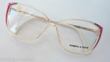 Brille Brillengestell Oversizedbrille für Damen XXL Vintage weiß pink Grösse M